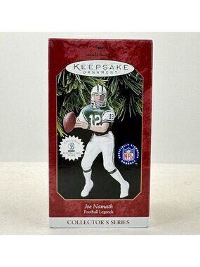 Vtg 1997 Joe Namath NFL Hallmark Keepsake Ornament with Card Collectors Series